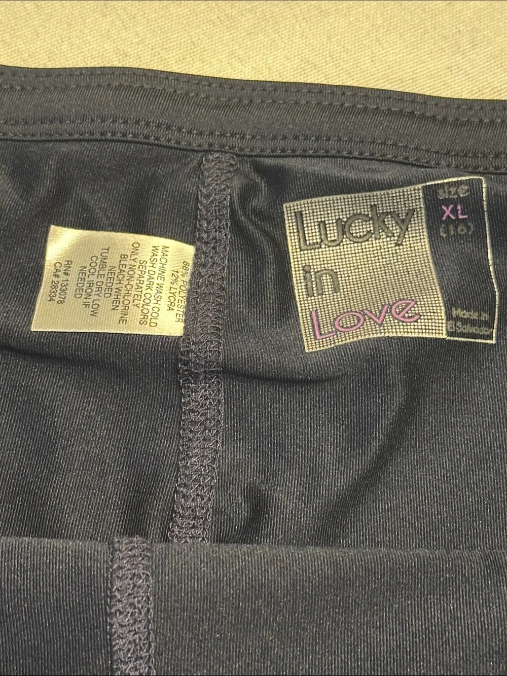 Lucky in Love Black Athletic Skirt with Pink & Blue Stripe Ruffles